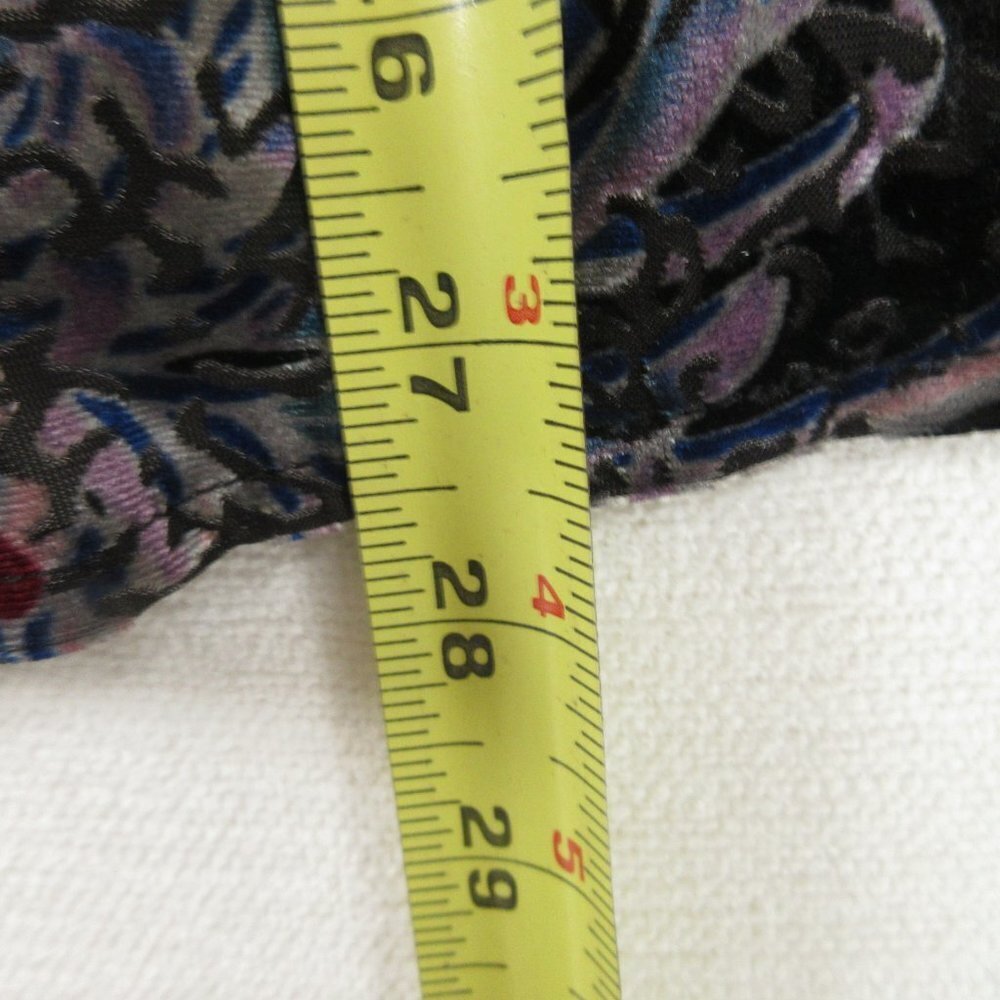 Chico's Size 3 US XL Floral Sound Kimono Black Velvet Burnout Cardigan 570318059 - Picture 11 of 13